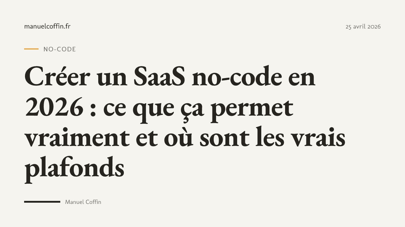 Fondateur non-technique évaluant ses options entre no-code, outils IA et développement sur mesure pour son SaaS